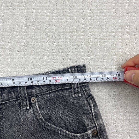 Vintage Levis 531 Grey Denim Shorts Mens 28 Made Canada Cutoff Distressed 90s - Picture 7 of 15